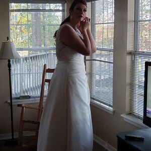 Lace Beaded top Wedding dress